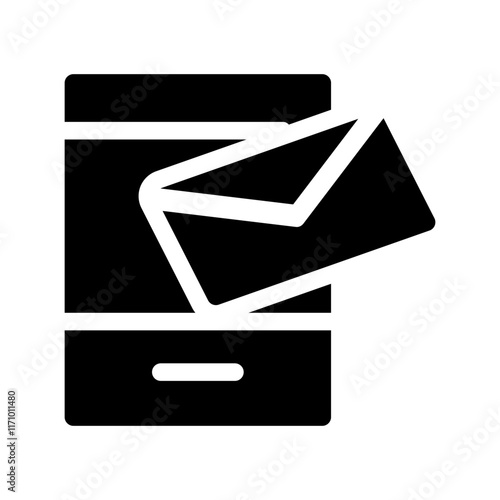 Mobile chat icon featuring a speech bubble on a smartphone, symbolizing instant messaging and mobile communication.