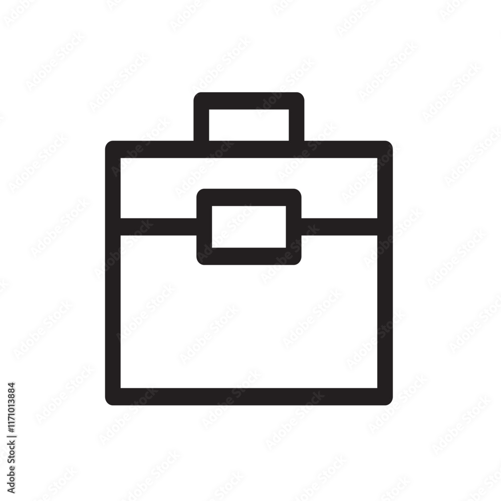 Luggage bag icon symbolizing travel, storage, and transportation of personal belongings. Luggage bag icon symbolizing travel, storage, and transportation of personal belongings.