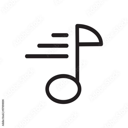 Musical scale icon featuring ascending or descending notes, symbolizing melody, harmony, and musical progression.