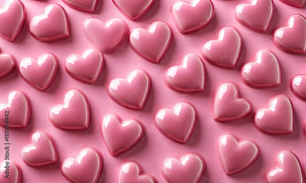 Elegant and whimsical pink hearts background, perfect for a festive valentine celebration Elegant and whimsical pink hearts background, perfect for a festive valentine celebration