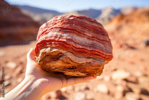 Wind erosion uncovers earth's layers and textures unveiling a long history of geological changes photo