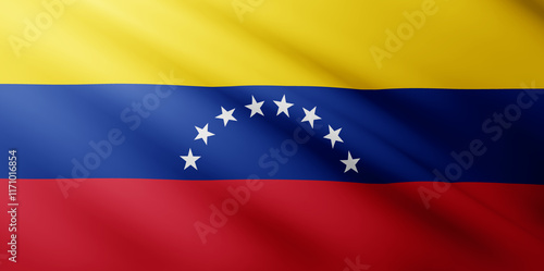 Waving flag of Venezuela. National flag of Venezuela background