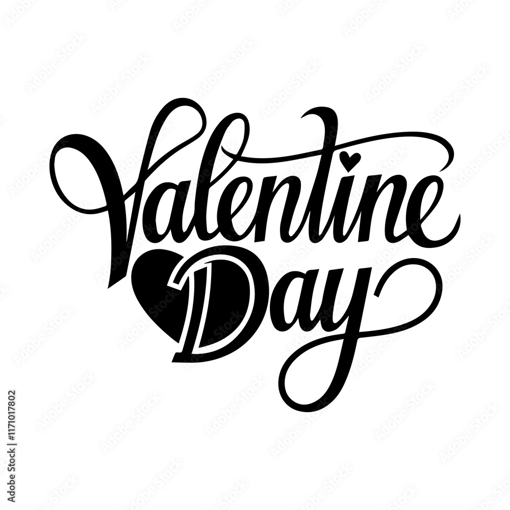 Fototapeta premium Sweet Silhouettes A Valentine Typography Tale