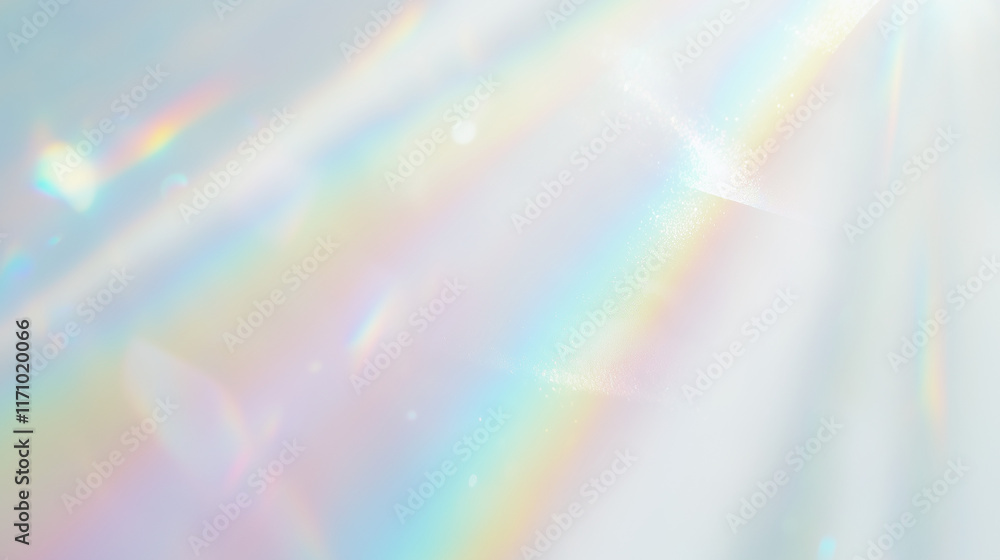 Holographic rainbow light refraction texture overlay with abstract soft bokeh effect on a transparent PNG backdrop. Organic prismatic glow and natural shadows. Background with copy space Holographic rainbow light refraction texture overlay with abstract soft bokeh effect on a transparent PNG backdrop. Organic prismatic glow and natural shadows. Background with copy space