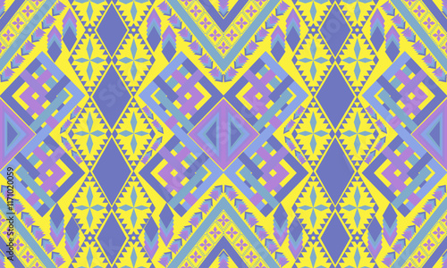 Geometric ethnic, design for decorative, clothing, carpet, background, fabric, handcraft, tribal, square, seamless, retro, draperies, geometric traditional ethnic, cushions, pillow, Print, pillowcase