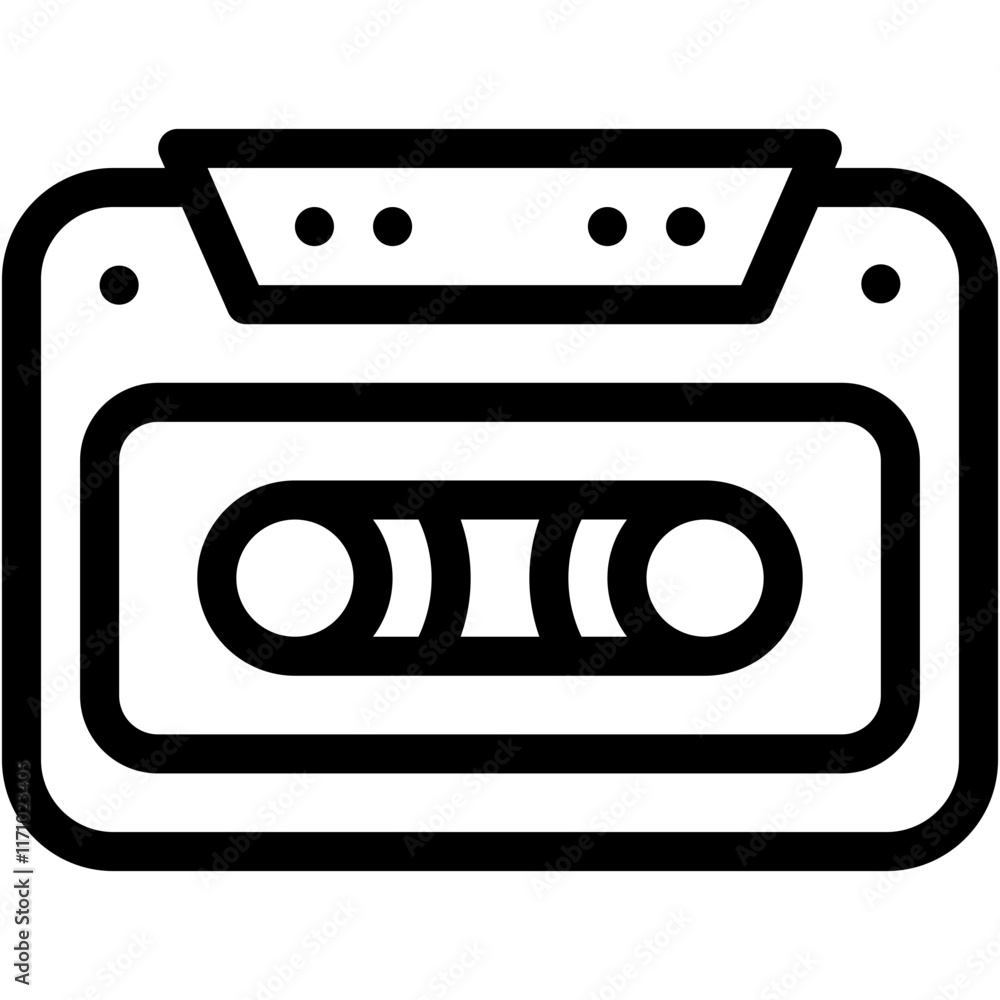 Cassette, Tape, Tape Recorder, Radio Tape, Radio Cassette, Vintage Icon Cassette, Tape, Tape Recorder, Radio Tape, Radio Cassette, Vintage Icon