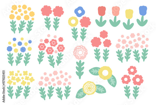 春　花　イラスト　セット