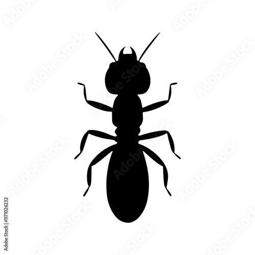 Top view termite silhouette icon vector illustration design on white background.