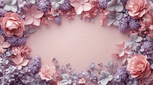 Elegant floral arrangement in soft pastels creates a serene backdrop for celebrations and events