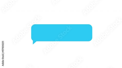 Blue speech bubble animation video