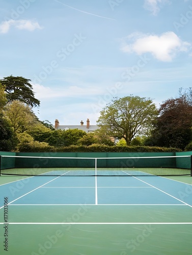 Wallpaper Mural Tennis court outdoor sports traiing or match game Torontodigital.ca
