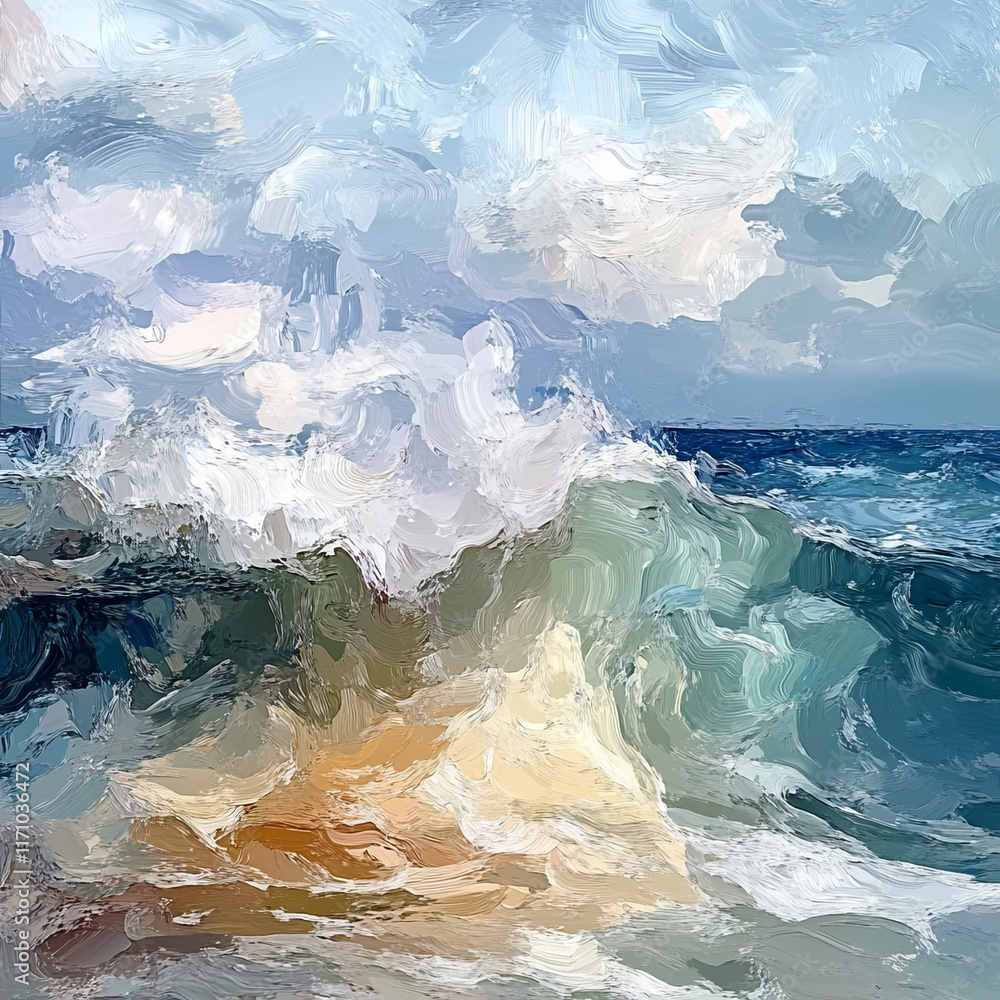 Fototapeta premium Blue sky and sea