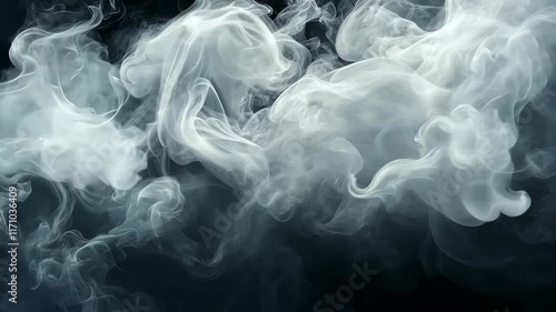 Ethereal swirls of smoke in atmospheric abstract background, generative ai video