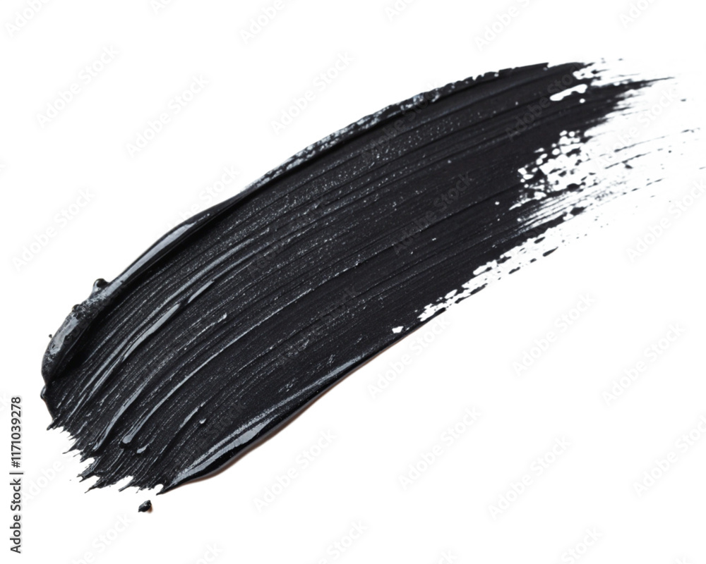 Fototapeta premium Blak Paint stroke isolated on white