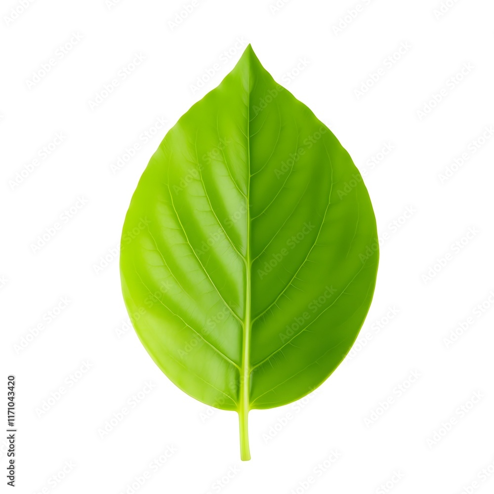 Obraz premium Vibrant Green Leaf with prominent Veins