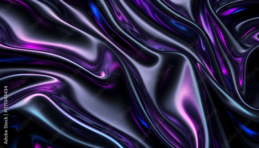 Fototapeta premium Abstract Dark Purple and Blue Liquid Waves