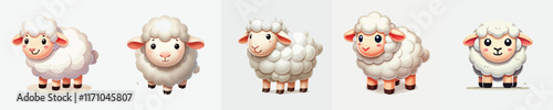 vector of an adorable sheep