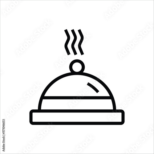food tray vector icon line template