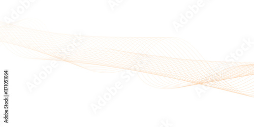 Wallpaper Mural abstract vector orange wave lines on white background. Torontodigital.ca
