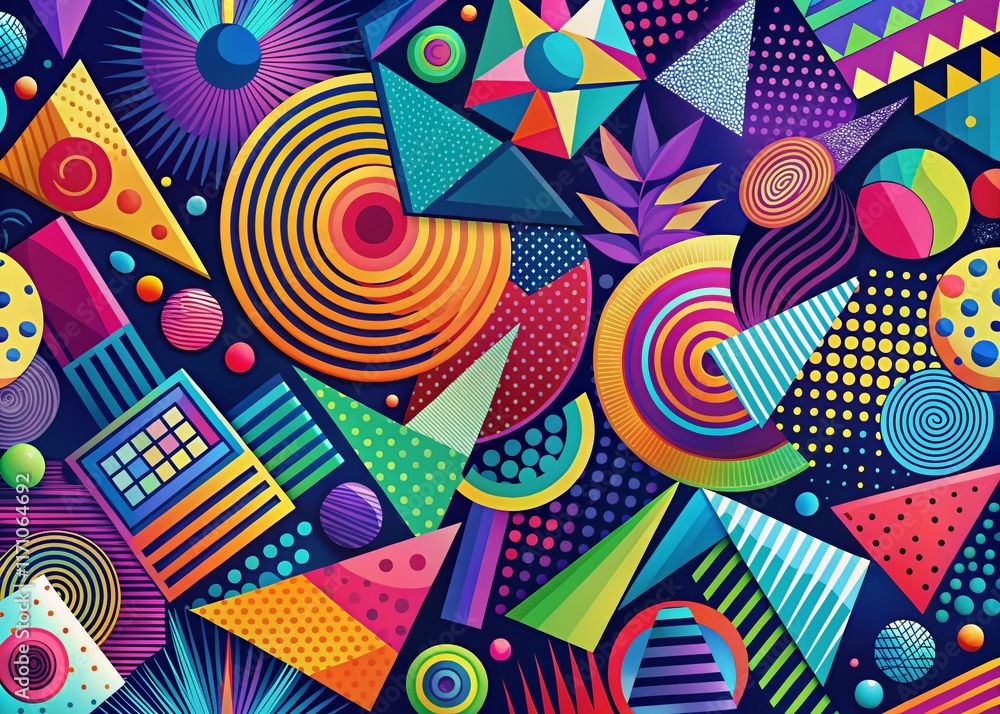 Fototapeta premium Panoramic Colorful Abstract Clip Art Background for Design Projects