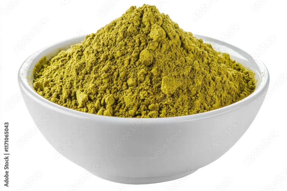 Bowl of Matcha Green Tea Powder Bowl of Matcha Green Tea Powder