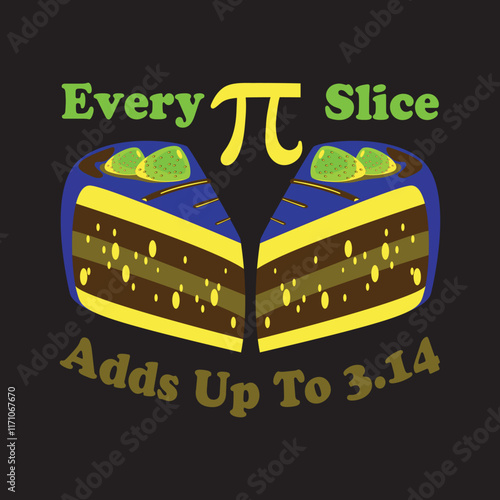 pi day Best t-shirt design in illustration vector typography  photo