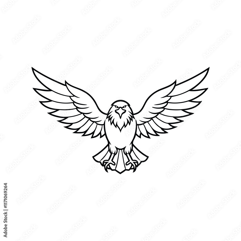 Obraz premium Bold and Fierce Eagle Artwork for Illustrations and Branding