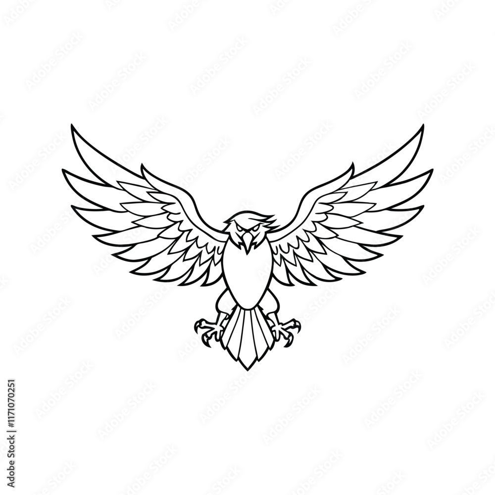Obraz premium Bold and Fierce Eagle Artwork for Illustrations and Branding