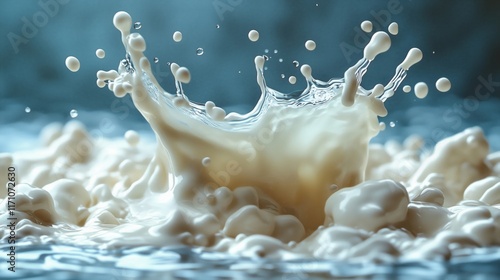 Wallpaper Mural Captivating Splash of Milk Showcasing Dynamic Fluid Motion Torontodigital.ca