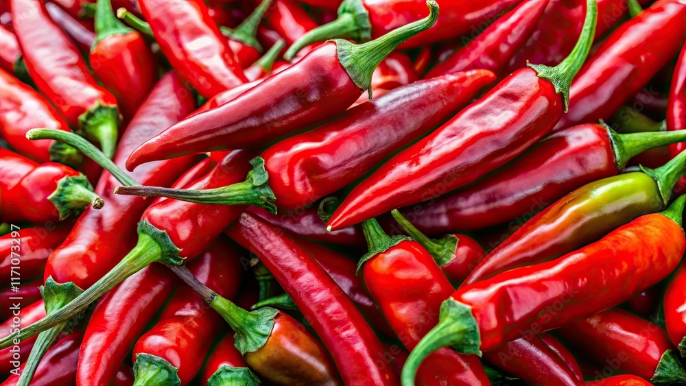 Intense red chili pepper close-up; a spicy, hot food photography masterpiece showcasing fiery detail. Intense red chili pepper close-up; a spicy, hot food photography masterpiece showcasing fiery detail.