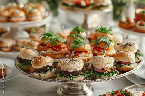 Wallpaper Mural An elegant spread of gourmet sliders topped with fresh ingredients, perfect for any occasion or celebration. Torontodigital.ca