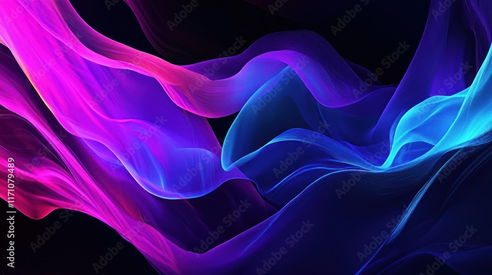 Obraz premium Abstract Neon Lights Flowing