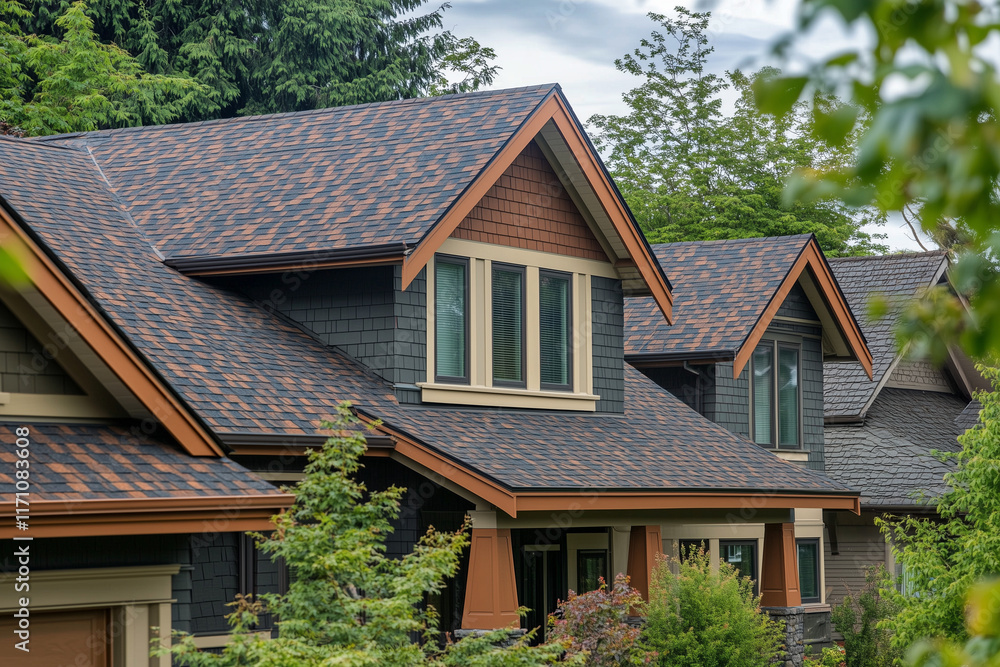 Craftsman-Style House Roof Close-Up in Seattle Craftsman-Style House Roof Close-Up in Seattle