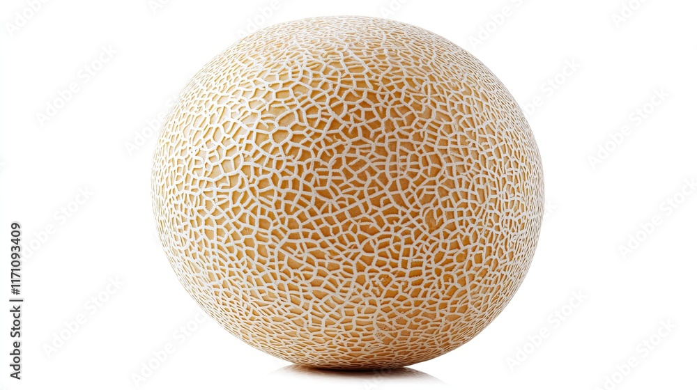 Ripe cantaloupe melon isolated on white background, food photography for recipe websites or advertisements. Ripe cantaloupe melon isolated on white background, food photography for recipe websites or advertisements.