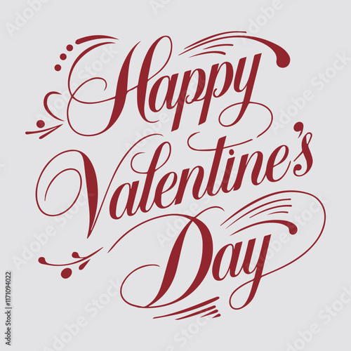 Valentine's Day Typography Illustration Art Vector Design