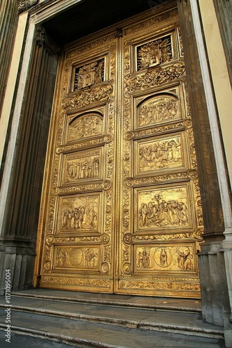 The Gates of Paradise, located in Florence, Italy, are the doors of the baptistery.
