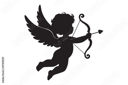 cupid with bow and arrow