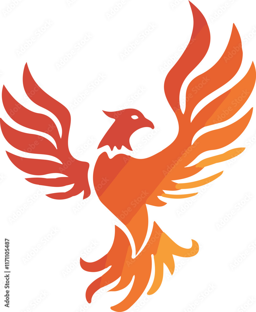 Obraz premium phoenix, bird, fire, fly, emblem symbol icon.eps