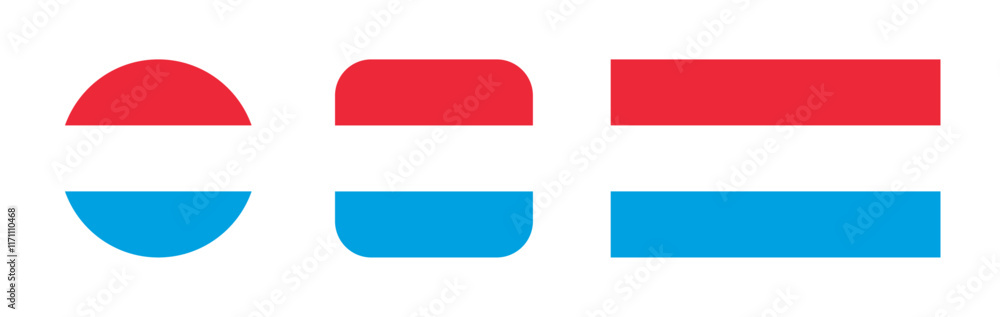 Fotografia Luxembourg flag icon set