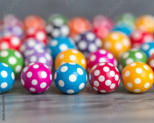 Colorful polka dot balls background photo