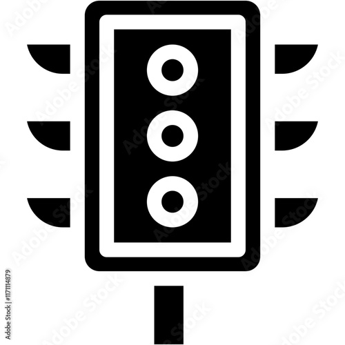 Vector Icon Traffic Lights, Stop Light, Road Sign, Stop Signal