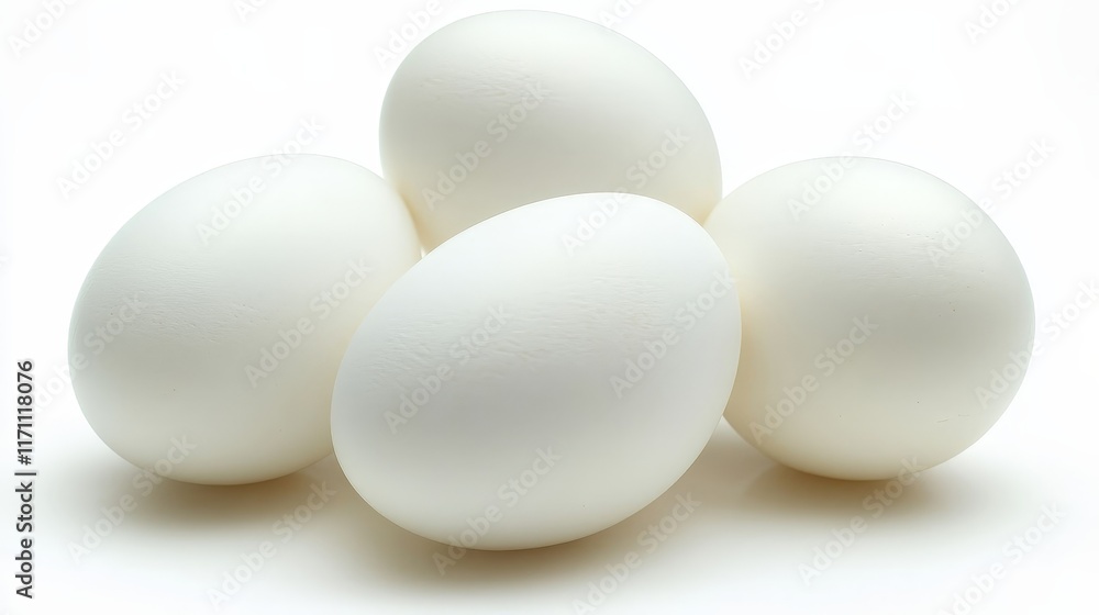 White Eggs in a Minimalist Composition White Eggs in a Minimalist Composition