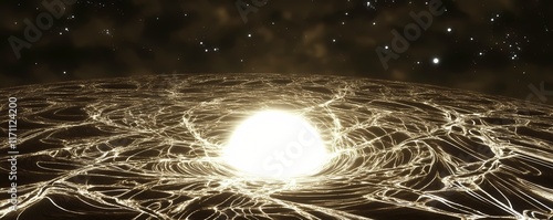 Massive Alien Construct Orbiting a White Dwarf Star with Intricate Details photo