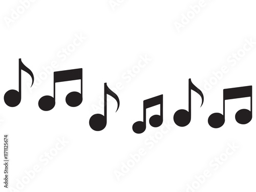 music notes icon vector