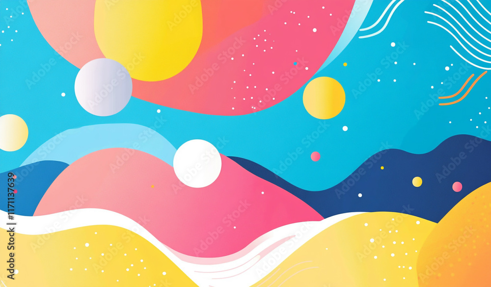 Fototapeta premium colorful geometric pattern background design with gradient wave abstract background