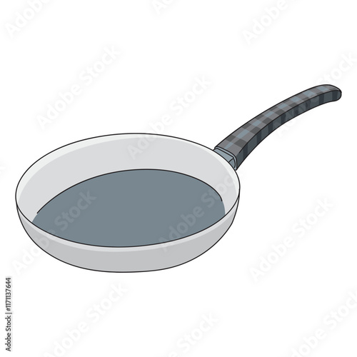 Fry pan isolated on white background