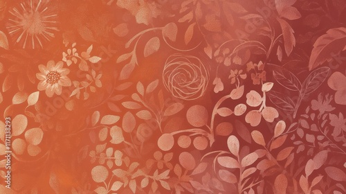 Floral Pattern Art Print, Botanical Decorative Wall Art, Nature Inspired Home Decor, Elegant Flower and Leaf Design