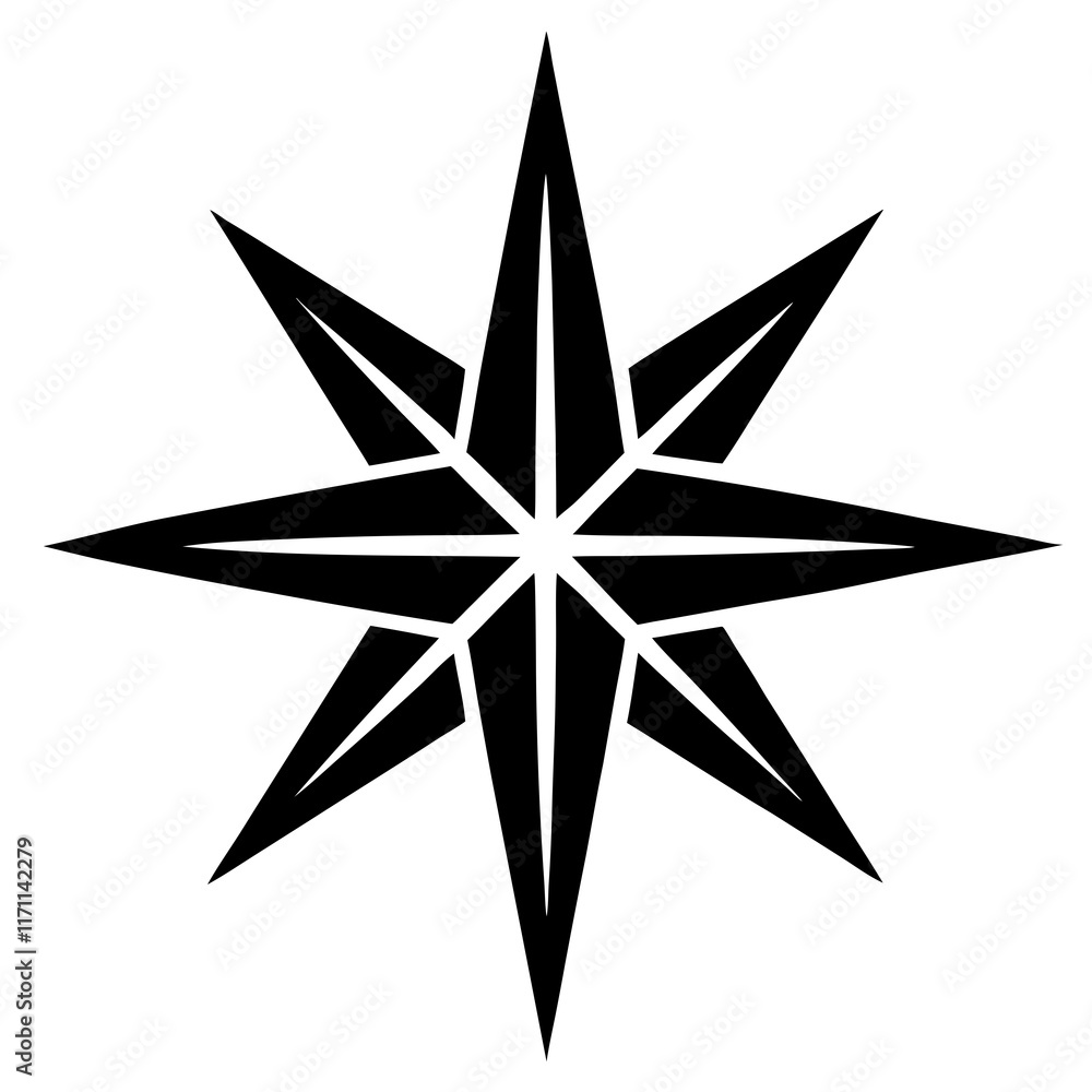 black and white star black and white star