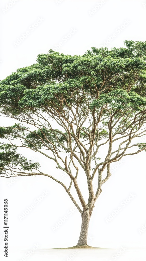 An elegant, isolated tree with a symmetrical crown and lush foliage, photographed against a bright white background, ready to enhance formal garden plans with its structured presence. An elegant, isolated tree with a symmetrical crown and lush foliage, photographed against a bright white background, ready to enhance formal garden plans with its structured presence.