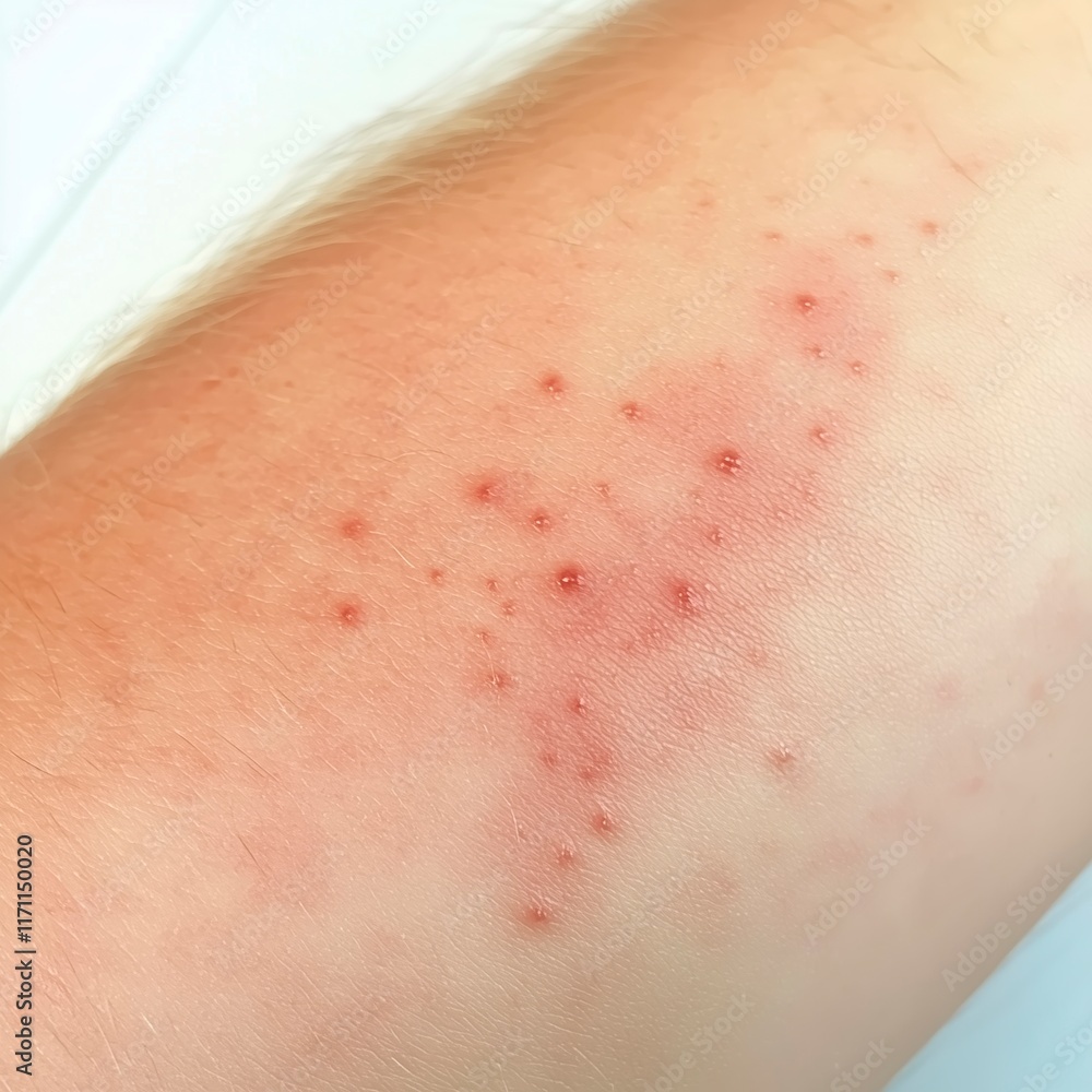 Fototapeta premium Skin condition characterized by eczema on the arm